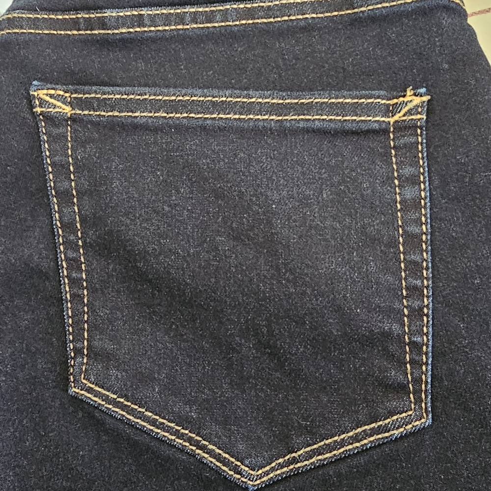 a.n.a Dark Blue Jeggings Split Hem With Snap Buttons Size 12 - Picture 10 of 11